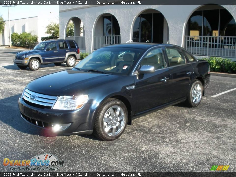 2008 Ford Taurus Limited Dark Ink Blue Metallic / Camel Photo #1