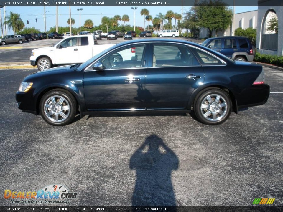 2008 Ford Taurus Limited Dark Ink Blue Metallic / Camel Photo #2