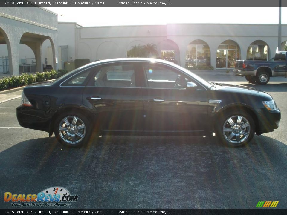 2008 Ford Taurus Limited Dark Ink Blue Metallic / Camel Photo #6