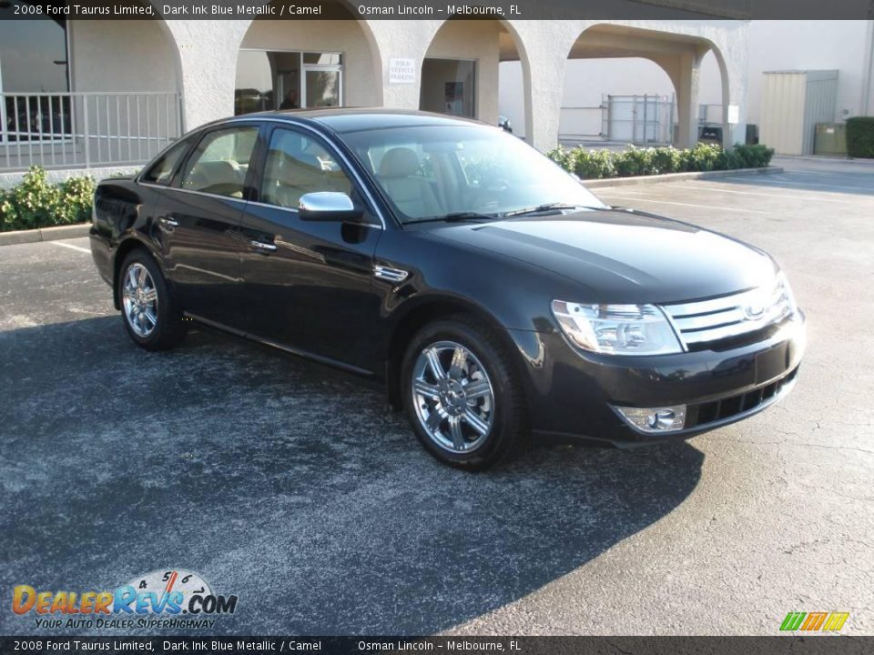 2008 Ford Taurus Limited Dark Ink Blue Metallic / Camel Photo #7