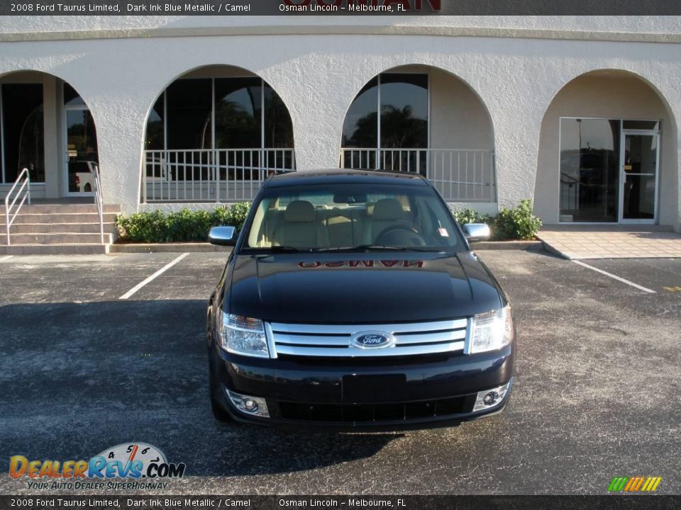 2008 Ford Taurus Limited Dark Ink Blue Metallic / Camel Photo #8