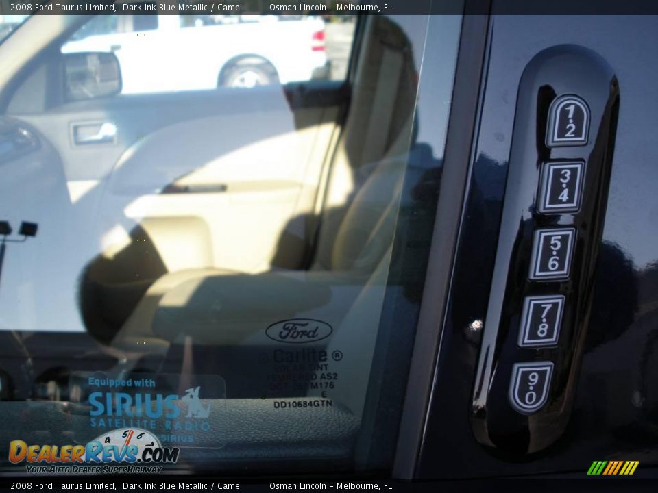 2008 Ford Taurus Limited Dark Ink Blue Metallic / Camel Photo #10
