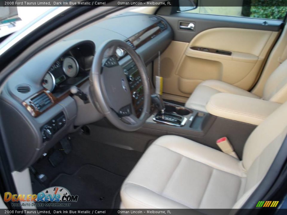 2008 Ford Taurus Limited Dark Ink Blue Metallic / Camel Photo #12