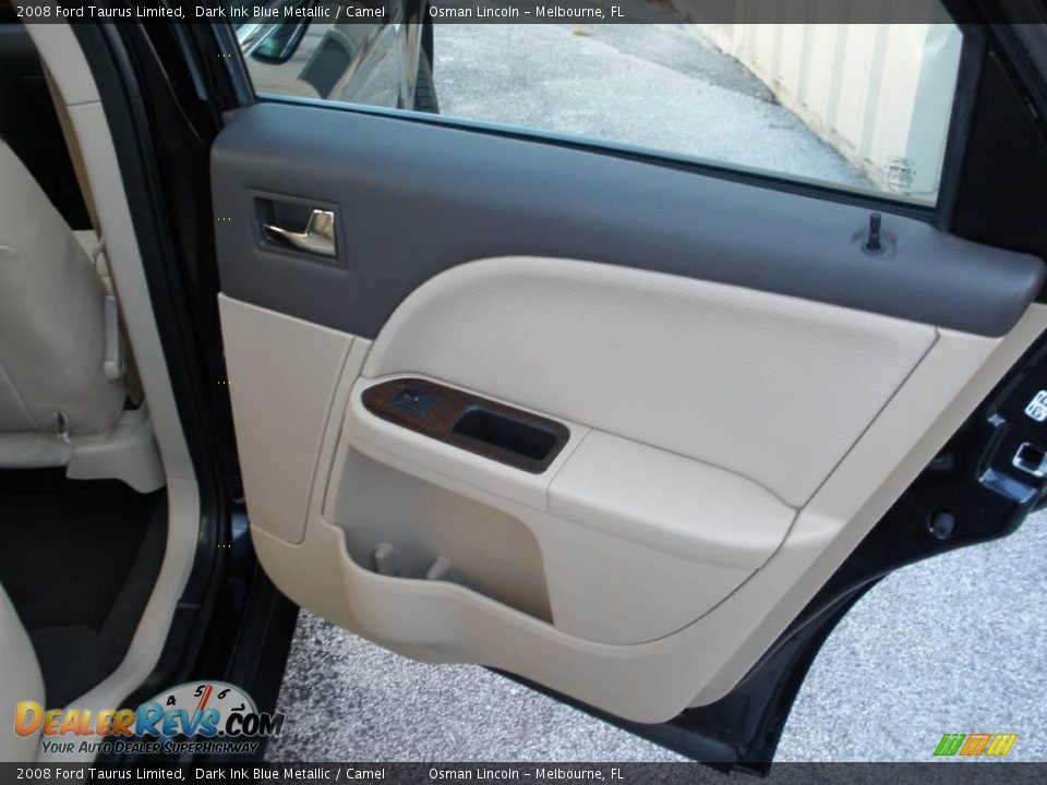 2008 Ford Taurus Limited Dark Ink Blue Metallic / Camel Photo #16