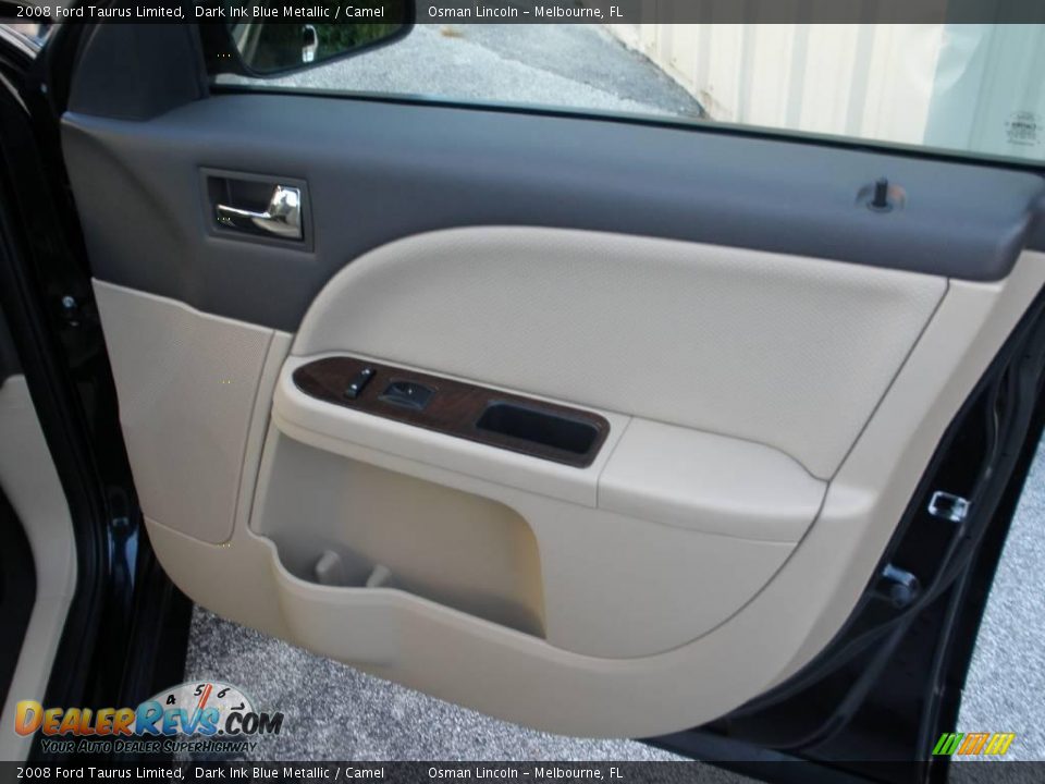 2008 Ford Taurus Limited Dark Ink Blue Metallic / Camel Photo #18