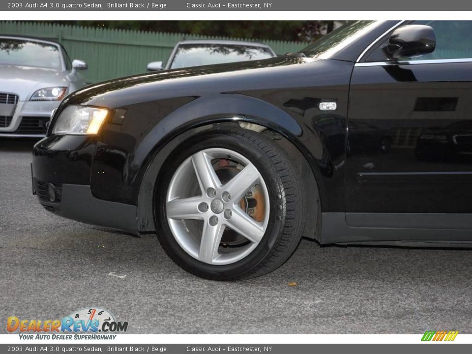 2003 Audi A4 3.0 quattro Sedan Brilliant Black / Beige Photo #3