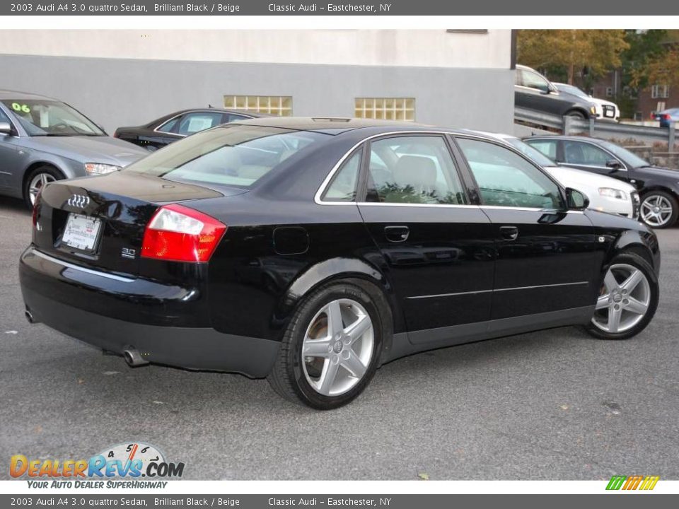 2003 Audi A4 3.0 quattro Sedan Brilliant Black / Beige Photo #5