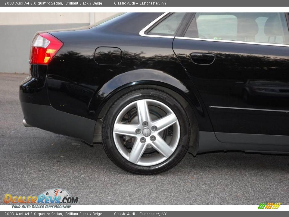 2003 Audi A4 3.0 quattro Sedan Brilliant Black / Beige Photo #6