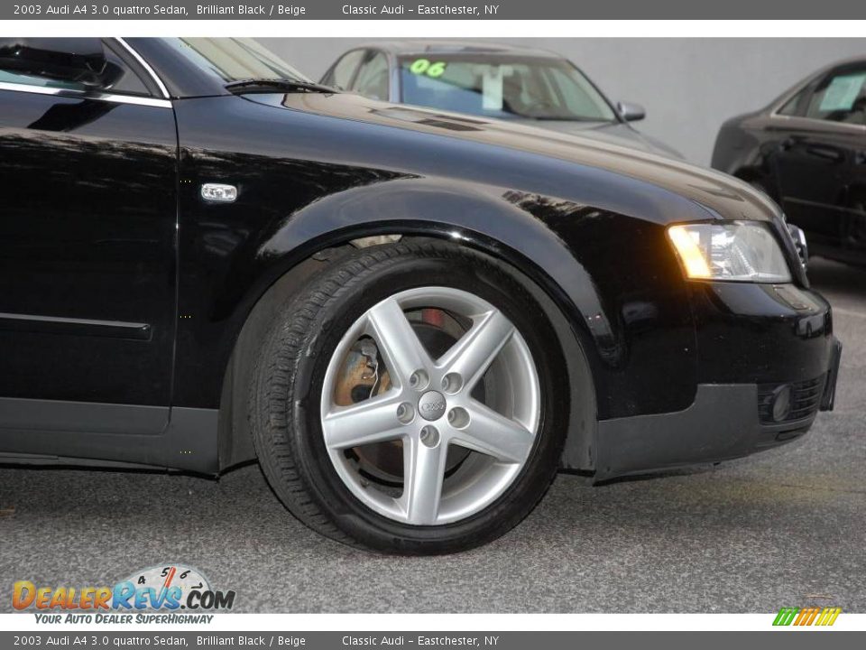 2003 Audi A4 3.0 quattro Sedan Brilliant Black / Beige Photo #9