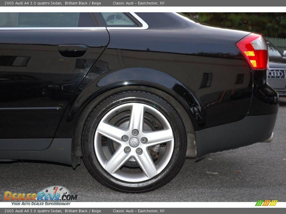 2003 Audi A4 3.0 quattro Sedan Brilliant Black / Beige Photo #12