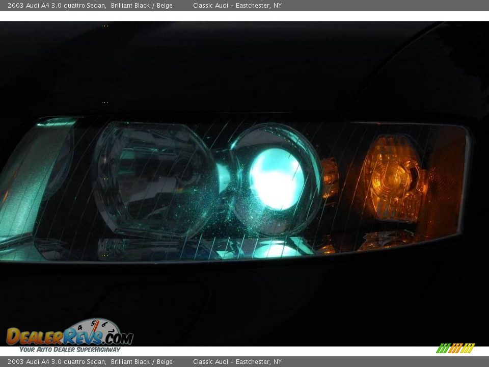 2003 Audi A4 3.0 quattro Sedan Brilliant Black / Beige Photo #18