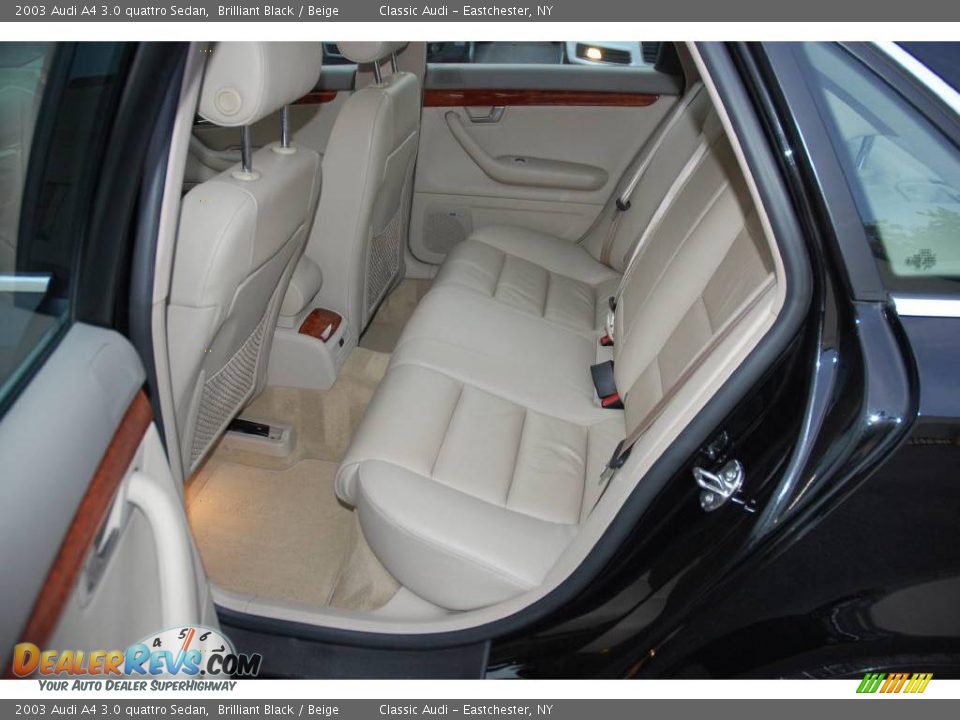 2003 Audi A4 3.0 quattro Sedan Brilliant Black / Beige Photo #19