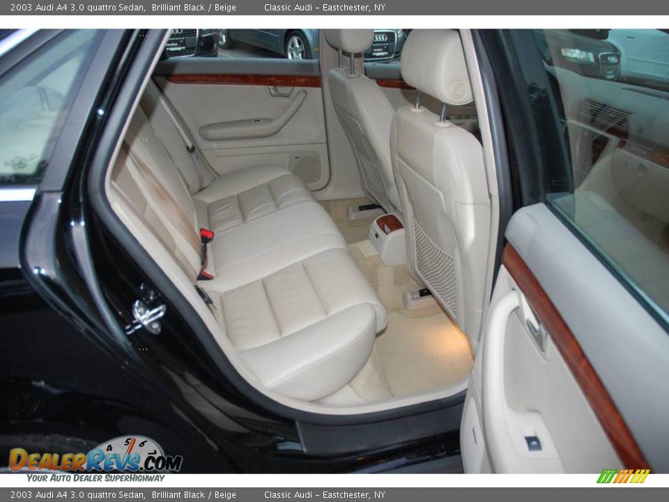 2003 Audi A4 3.0 quattro Sedan Brilliant Black / Beige Photo #22