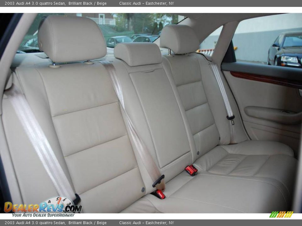 2003 Audi A4 3.0 quattro Sedan Brilliant Black / Beige Photo #23