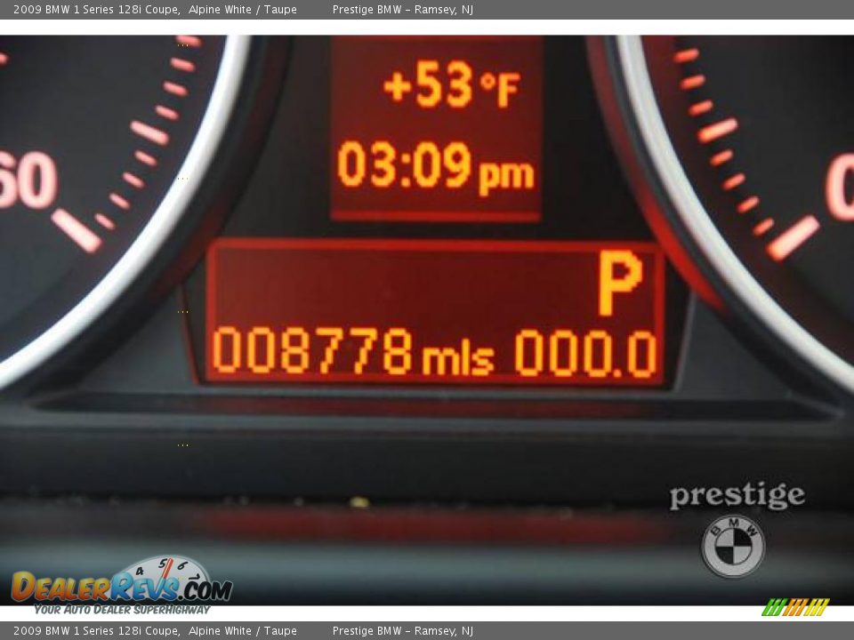 2009 BMW 1 Series 128i Coupe Alpine White / Taupe Photo #3