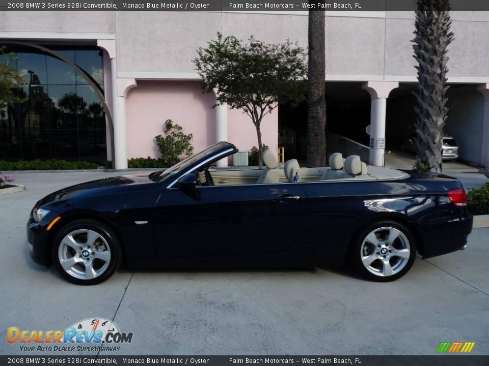 2008 BMW 3 Series 328i Convertible Monaco Blue Metallic / Oyster Photo #3