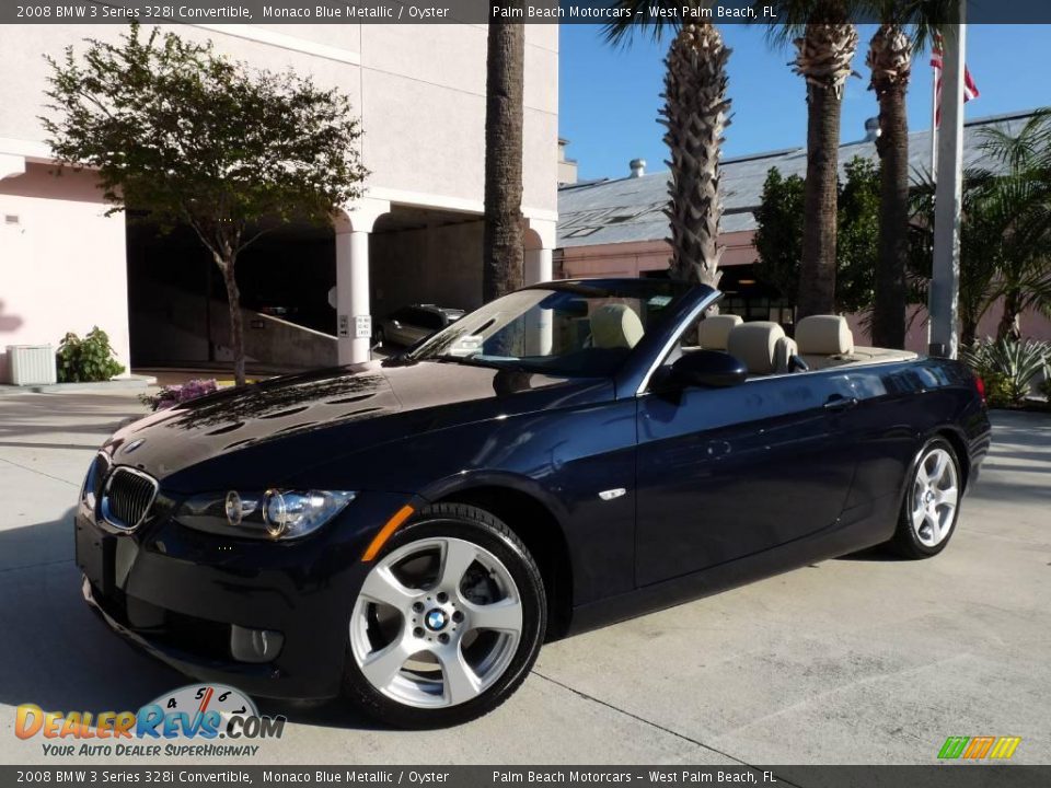 2008 BMW 3 Series 328i Convertible Monaco Blue Metallic / Oyster Photo #12