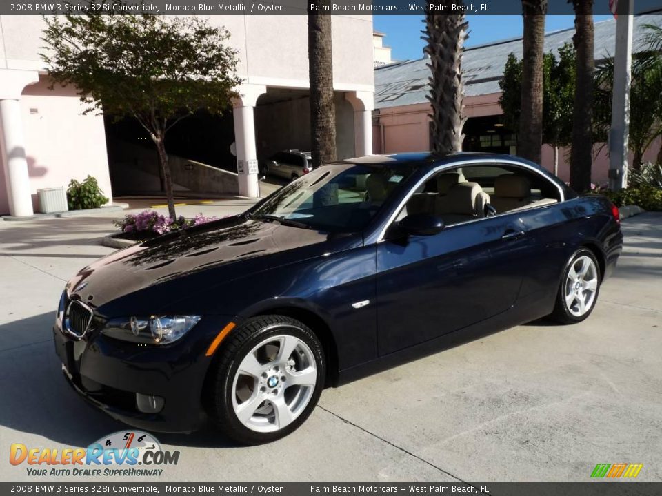 2008 BMW 3 Series 328i Convertible Monaco Blue Metallic / Oyster Photo #15