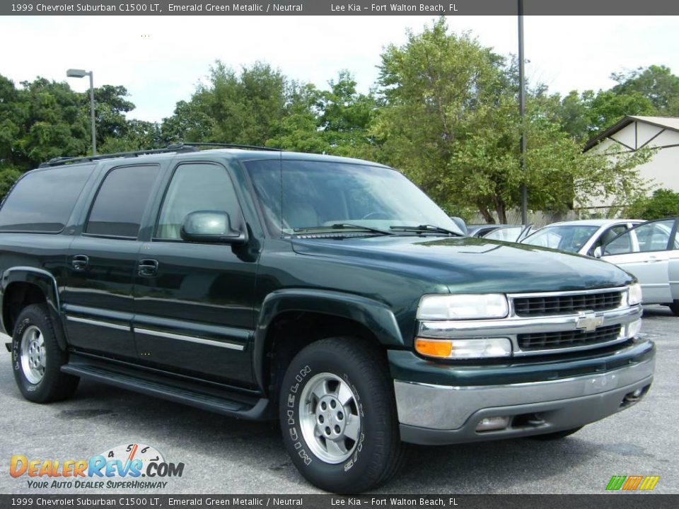 1999 Chevrolet Suburban C1500 LT Emerald Green Metallic / Neutral Photo #7