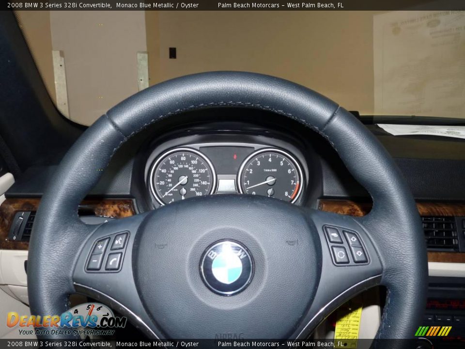 2008 BMW 3 Series 328i Convertible Monaco Blue Metallic / Oyster Photo #34