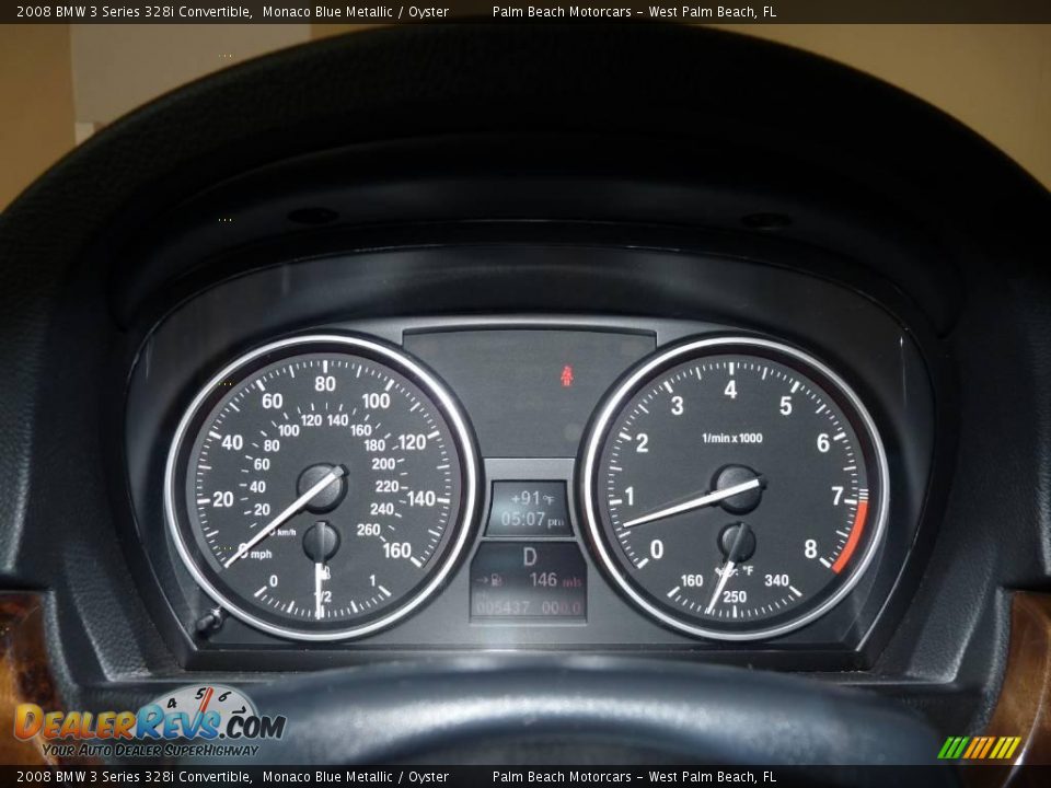 2008 BMW 3 Series 328i Convertible Monaco Blue Metallic / Oyster Photo #35