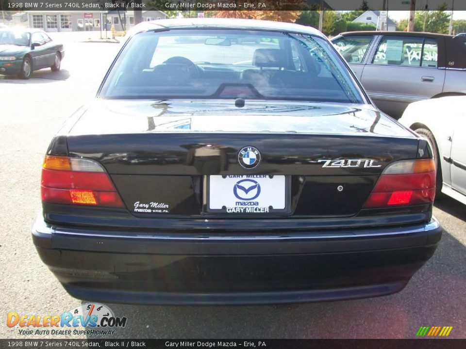 1998 BMW 7 Series 740iL Sedan Black II / Black Photo #4