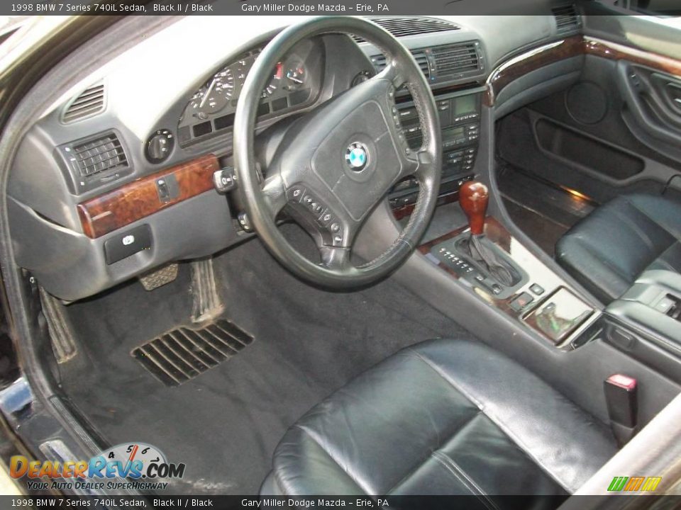 1998 BMW 7 Series 740iL Sedan Black II / Black Photo #11