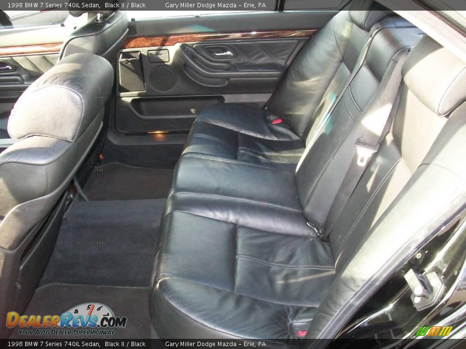 1998 BMW 7 Series 740iL Sedan Black II / Black Photo #13