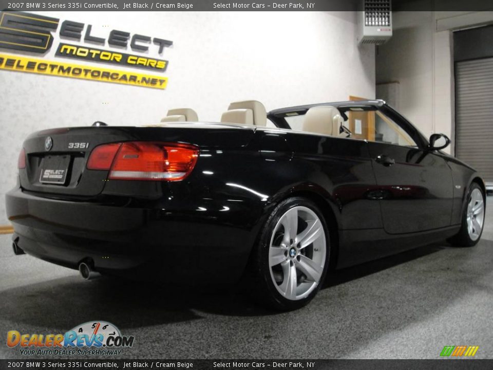 2007 BMW 3 Series 335i Convertible Jet Black / Cream Beige Photo #6