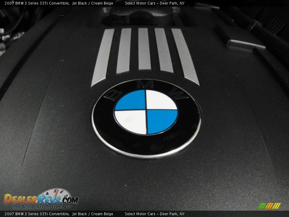 2007 BMW 3 Series 335i Convertible Jet Black / Cream Beige Photo #8