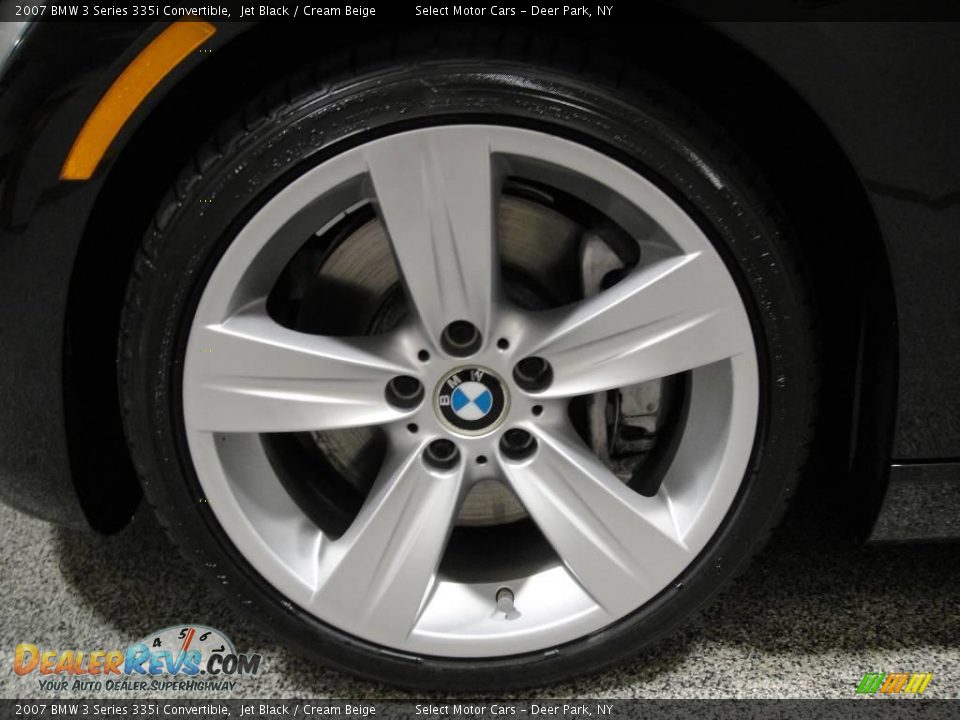 2007 BMW 3 Series 335i Convertible Jet Black / Cream Beige Photo #9