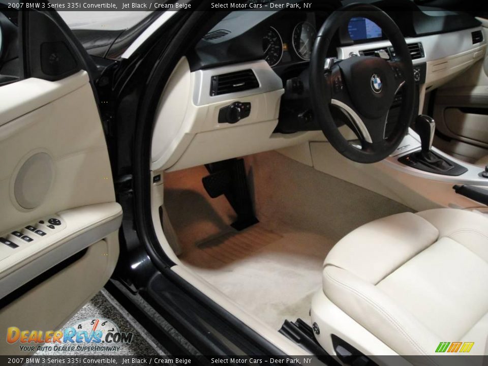 2007 BMW 3 Series 335i Convertible Jet Black / Cream Beige Photo #12
