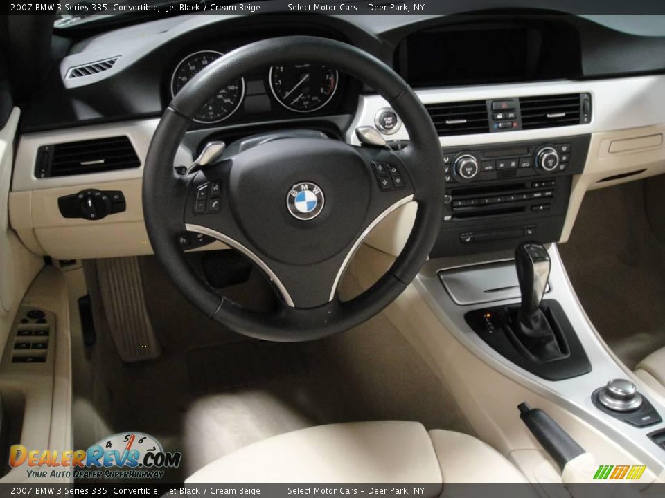 2007 BMW 3 Series 335i Convertible Jet Black / Cream Beige Photo #13