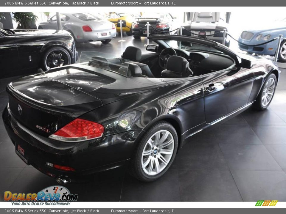 2006 BMW 6 Series 650i Convertible Jet Black / Black Photo #5