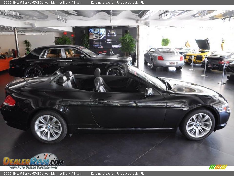 2006 BMW 6 Series 650i Convertible Jet Black / Black Photo #8