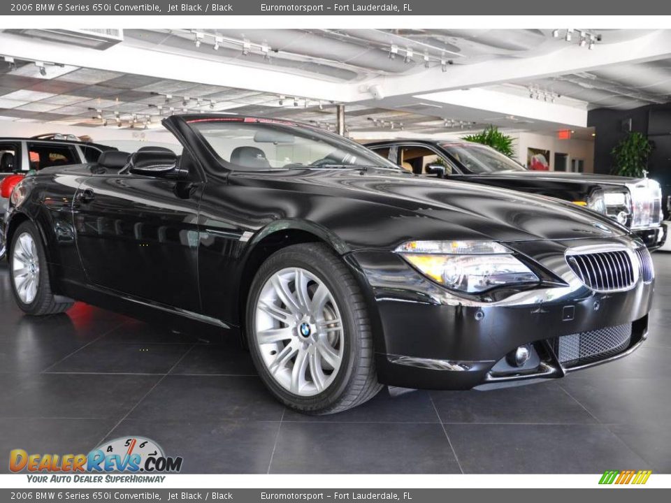 2006 BMW 6 Series 650i Convertible Jet Black / Black Photo #10