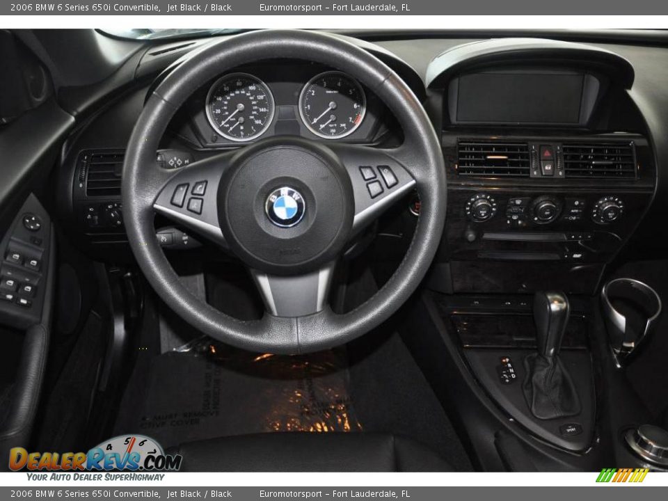 2006 BMW 6 Series 650i Convertible Jet Black / Black Photo #16