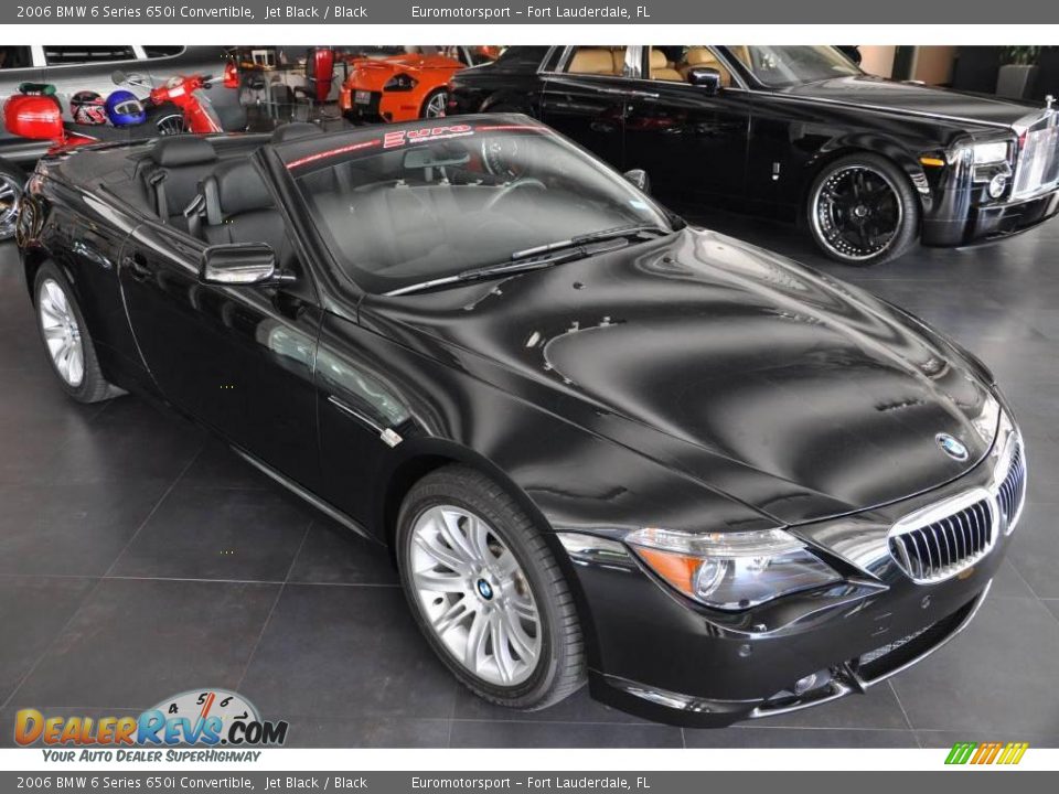 2006 BMW 6 Series 650i Convertible Jet Black / Black Photo #20