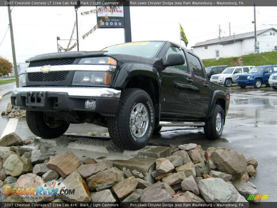2007 Chevrolet Colorado LT Crew Cab 4x4 Black / Light Cashmere Photo #3