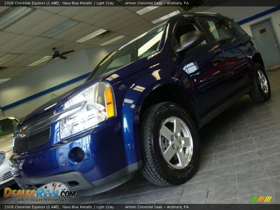 2008 Chevrolet Equinox LS AWD Navy Blue Metallic / Light Gray Photo #2