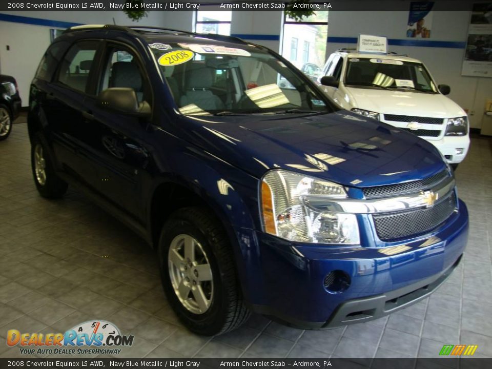 2008 Chevrolet Equinox LS AWD Navy Blue Metallic / Light Gray Photo #4