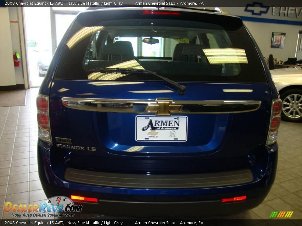 2008 Chevrolet Equinox LS AWD Navy Blue Metallic / Light Gray Photo #7