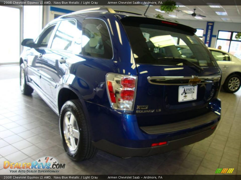 2008 Chevrolet Equinox LS AWD Navy Blue Metallic / Light Gray Photo #8