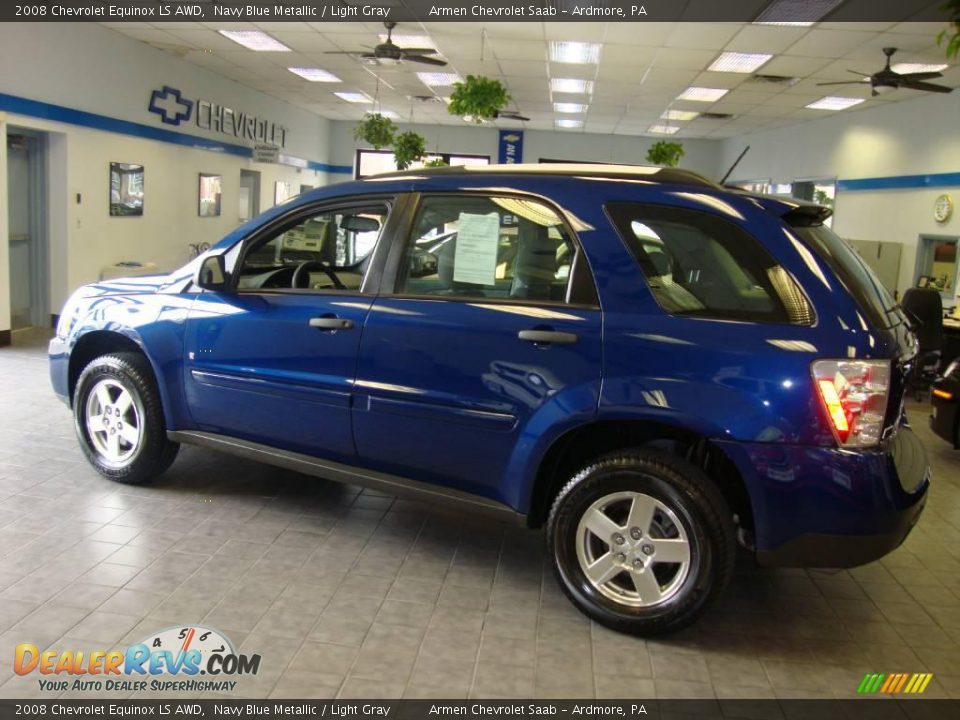 2008 Chevrolet Equinox LS AWD Navy Blue Metallic / Light Gray Photo #9