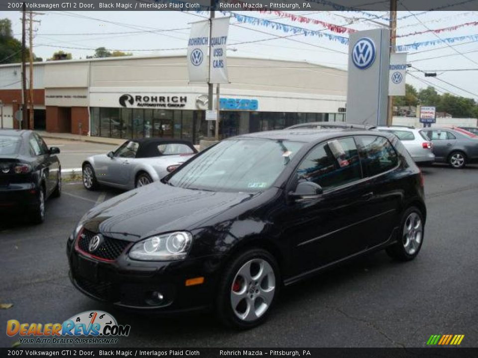 2007 Volkswagen GTI 2 Door Black Magic / Interlagos Plaid Cloth Photo #1