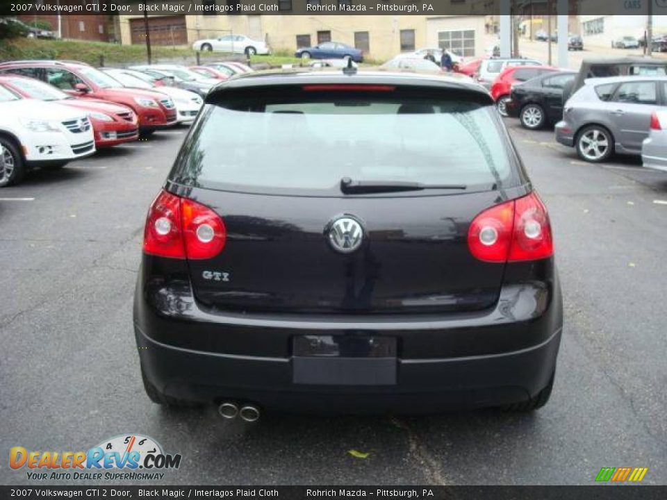 2007 Volkswagen GTI 2 Door Black Magic / Interlagos Plaid Cloth Photo #4