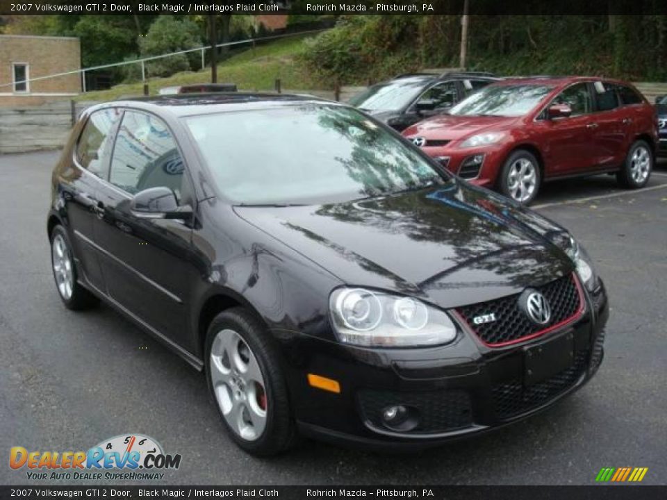 2007 Volkswagen GTI 2 Door Black Magic / Interlagos Plaid Cloth Photo #7