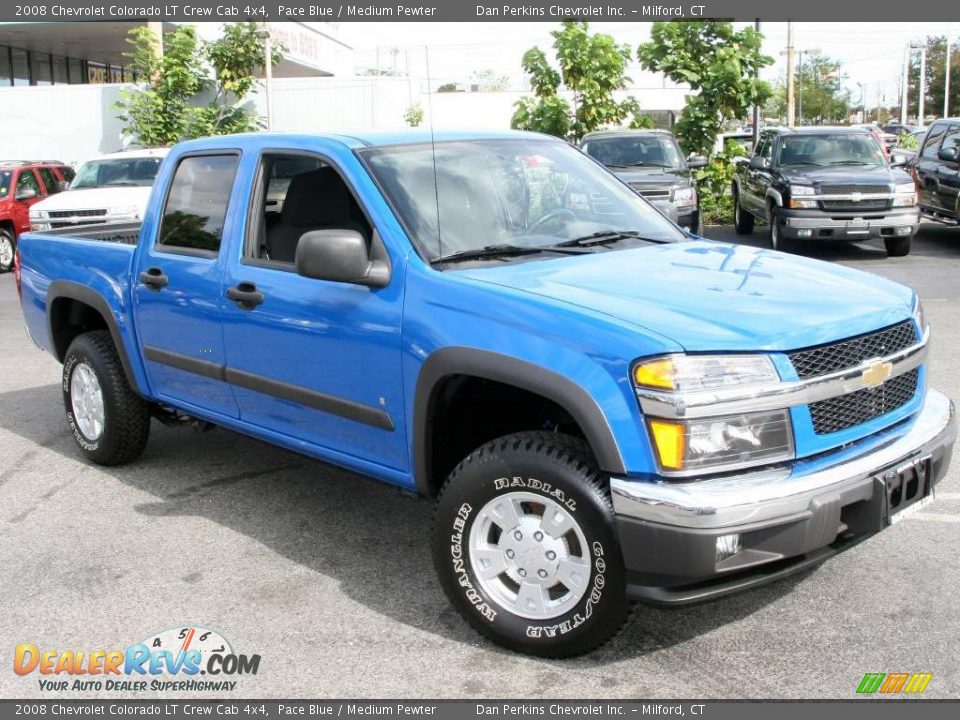 2008 Chevrolet Colorado LT Crew Cab 4x4 Pace Blue / Medium Pewter Photo #3