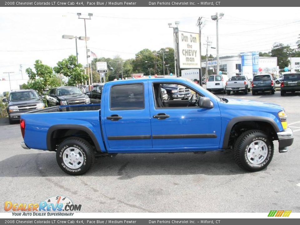 2008 Chevrolet Colorado LT Crew Cab 4x4 Pace Blue / Medium Pewter Photo #4