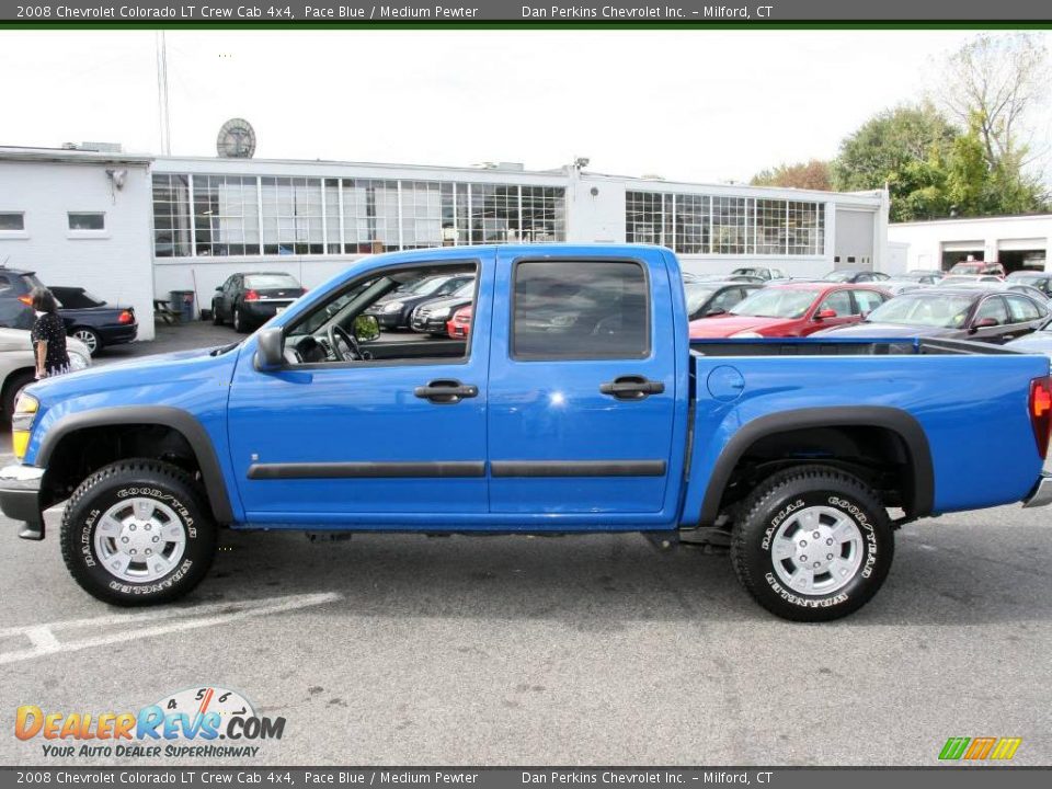 2008 Chevrolet Colorado LT Crew Cab 4x4 Pace Blue / Medium Pewter Photo #8
